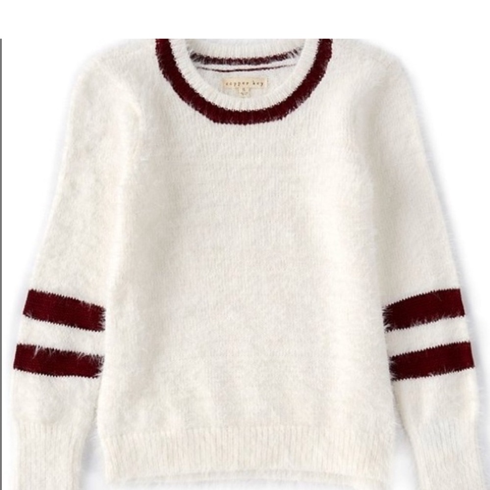 White Varsity sweater